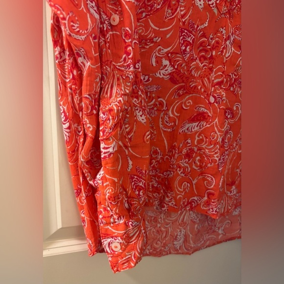 Carve Designs Dylan Gauze Printed Long Sleeve Top, Small - Picture 3 of 7